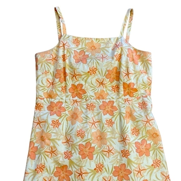 Tommy Bahama Cotton Sundress Women’s 8 Stretch Yellow Hawaiian Floral Print Warm - Picture 4 of 11